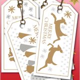 Artikelbild 1 für HERMA Geschenkanhänger weiß/silber/gold Merry Christmas 6 St., Artikelnummer 755682