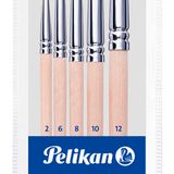 Artikelbild 1 für Pelikan Starter-Set Haarpinsel Größe 2, 6, 8, 10, 12, 5-teilig, Artikelnummer 574238