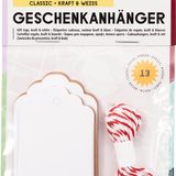 Artikelbild 1 für folia Geschenkanhänger weiß, natur Set Classic 12 St., Artikelnummer 963052