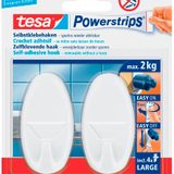 Klebehaken tesa Powerstrips Klebehaken für max. 2,0 kg 3,8 x 7,0 cm, 2 St. von tesa