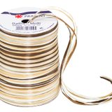 Artikelbild 1 für PRÄSENT Geschenkband Raffia matt braun/creme 3,0 mm x 50,0 m, Artikelnummer 103756