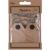Artikelbild 1 für Rayher Geschenkanhänger braun Tags and Jute 20 St., Artikelnummer 958413