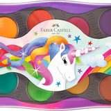 Artikelbild 1 für FABER-CASTELL Einhorn Wasserfarbkasten 12 Farben, Artikelnummer 589568