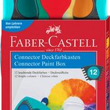Artikelbild 1 für FABER-CASTELL Connector Wasserfarbkasten 12 Farben, Artikelnummer 749141